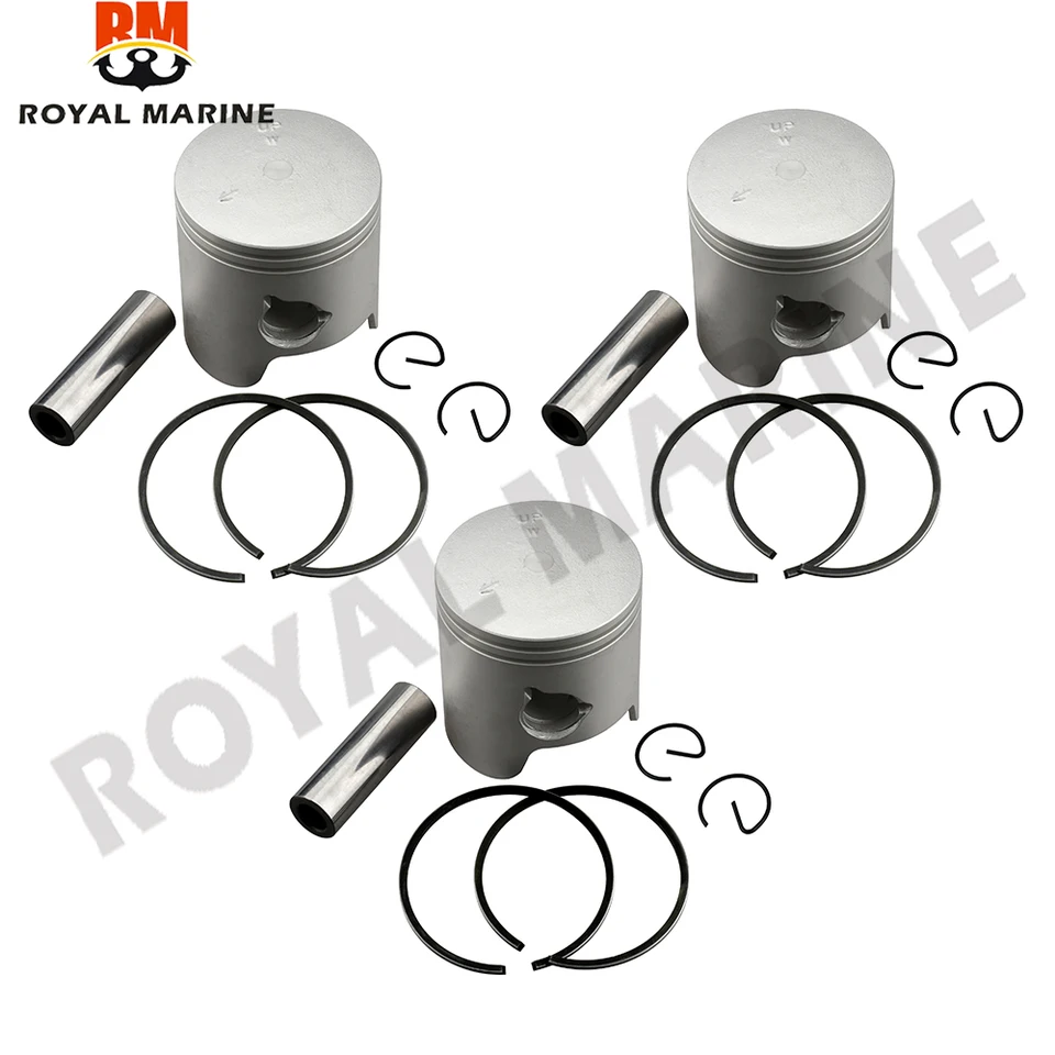 6K5-11631 Piestová sada 6K5-11601 STD 3 Kit pre Yamaha Outboard Motor 2T 60HP 3cyl Powertec Parsun T60 6K5-11631-03 6H3-11631-01-96