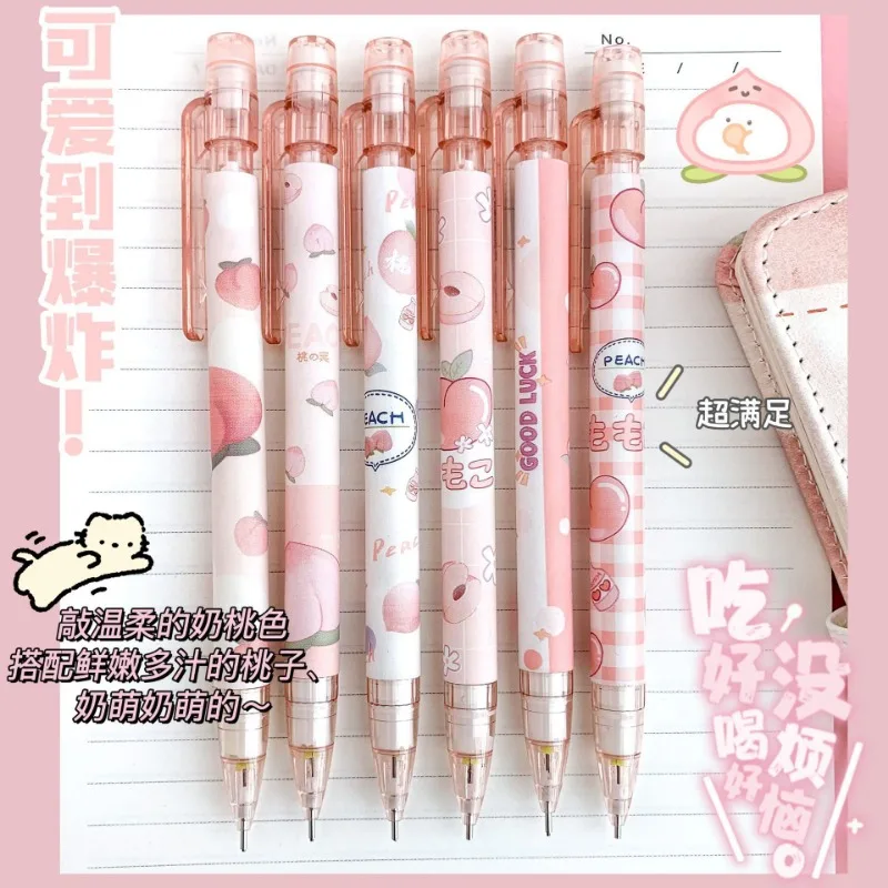 6ks 0,5 mm Mechanické ceruzky Kawaii Automatické ceruzky s gumami Študenti