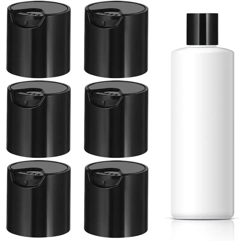 6ks 250 ml ploché ramenné plastové uzávery fľaše na fľašu Kryt fľaše R24 Šampón Čerpadlo Hlava Topper Cover