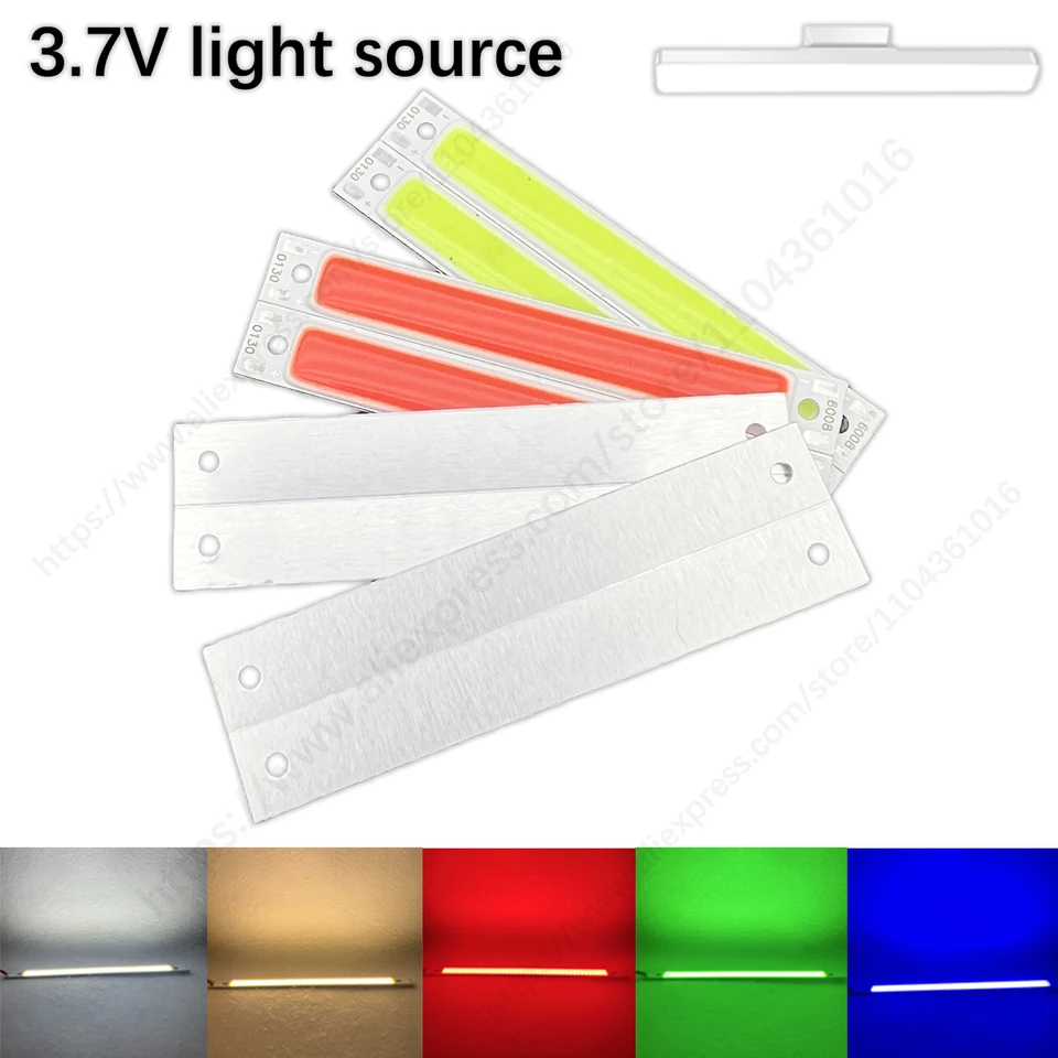 6ks 60x8mm 6008 COB LED Žiarovka 3W svetlo Warm Well White Blue červená červená LED LED žiarovka Žiarovka