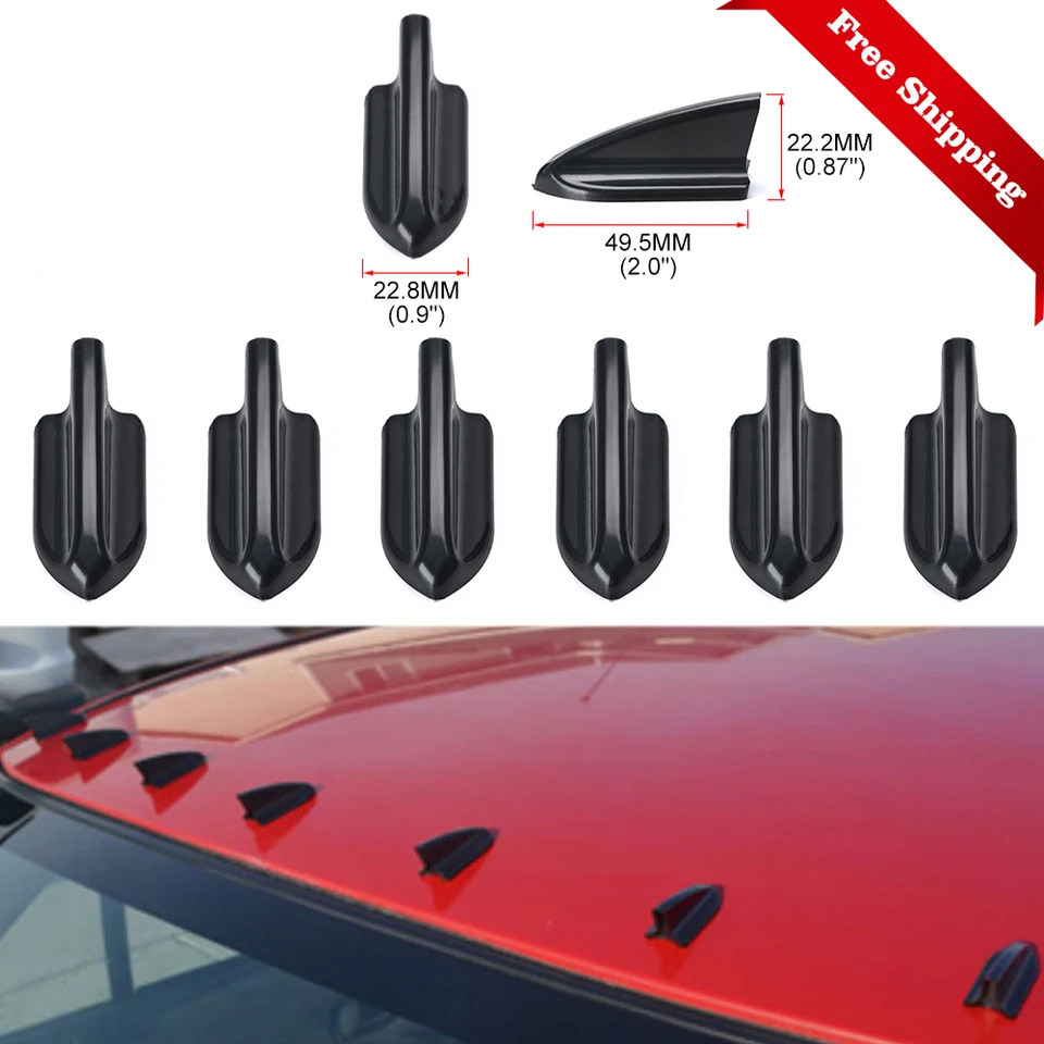 6ks automobilový štýl strecha žralokov plutvy Spoiler Wing Vortex Generátor pre vozidlo Golf MK2 Hyundai IX35 Lancer Jaguar XE Golf MK4