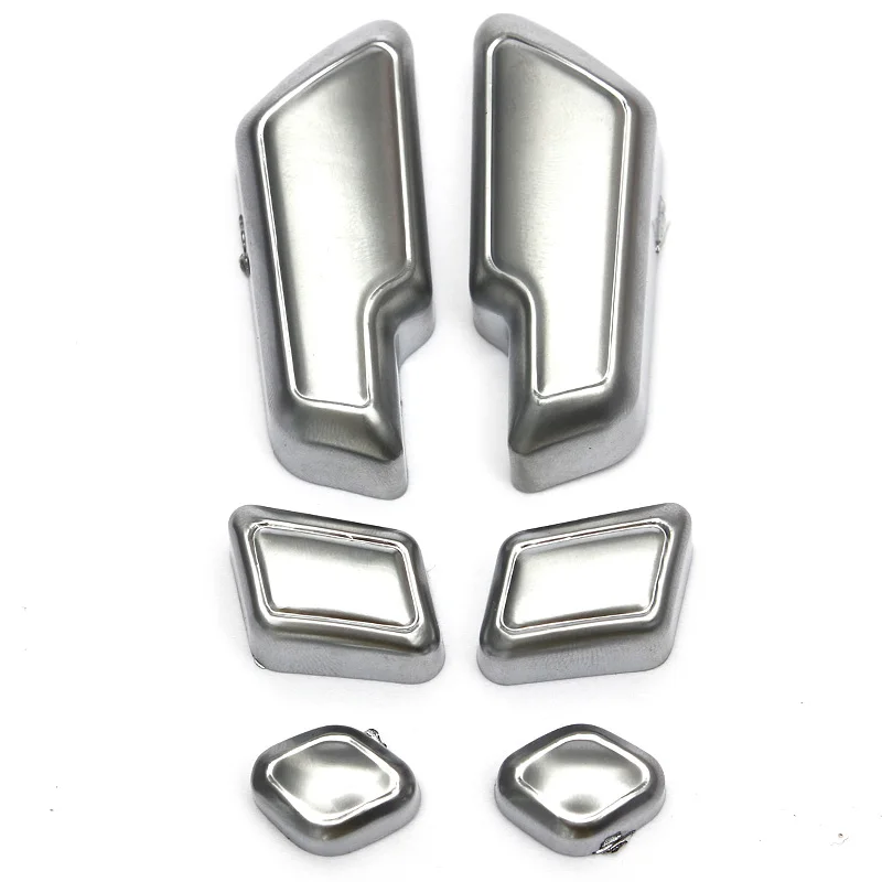 6ks Chrome Chrome Car Door Sedadlo nastavenia prepínač pre Mercedes-Benz E Class W204 W205 W212 W218 x204 x166 CE GLK GL ML CLS GL