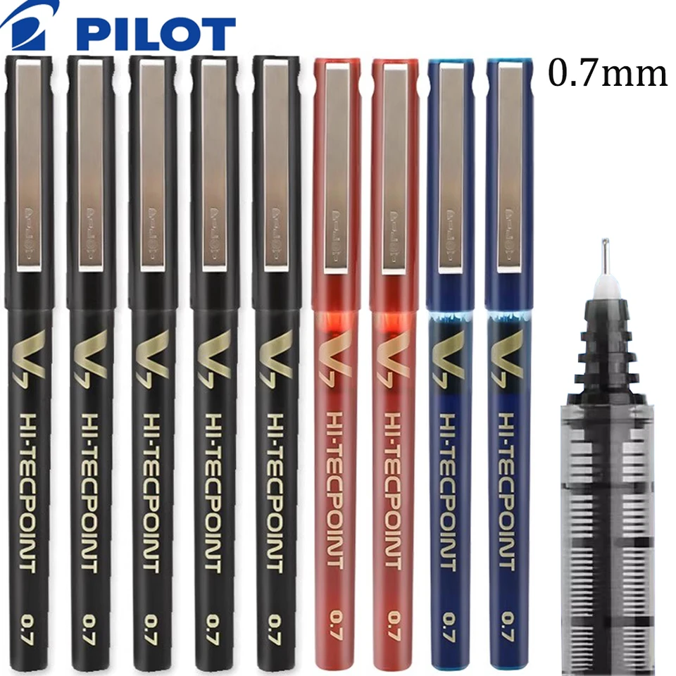 6ks Japan Pilot Gel Gel Pen BX-V7 Rovné kvapalné injekčné pero pre študentské skúšky 0,7 mm vodné podpisové príslušenstvo kancelárske potreby