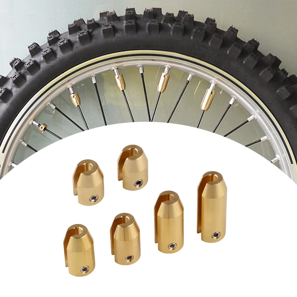 6ks Motocyklové mosadzné koleso Spoke Hmotnostná doplňovacia súprava pre Supermoto Dual Sport Metric Cruiser Vintage Hero
