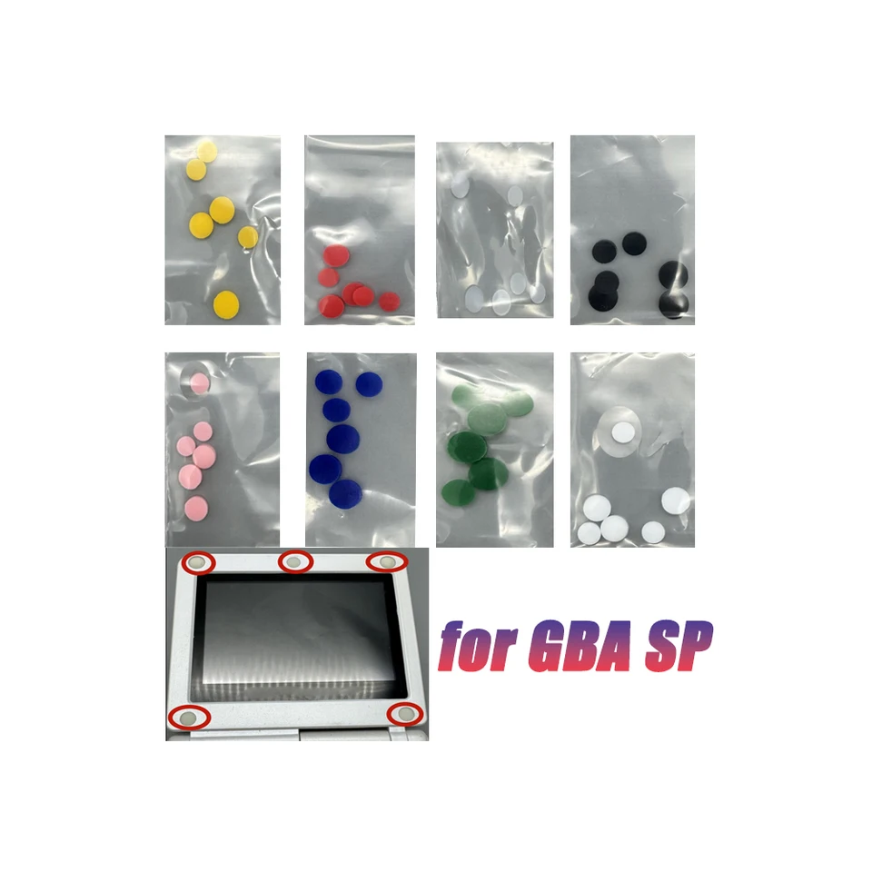 6ks na set gumové tesnenie prachovej zástrčky pre Gameboy Advance SP pre GBA SP Game Console Shell Screen Hole Dust