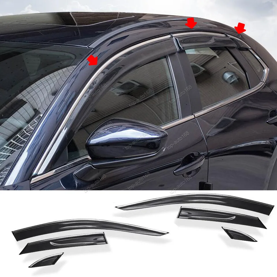 6ks plastové okenné priezor odtiene odtiene slnečného dažďa pre Mazda CX-30 2020-2021