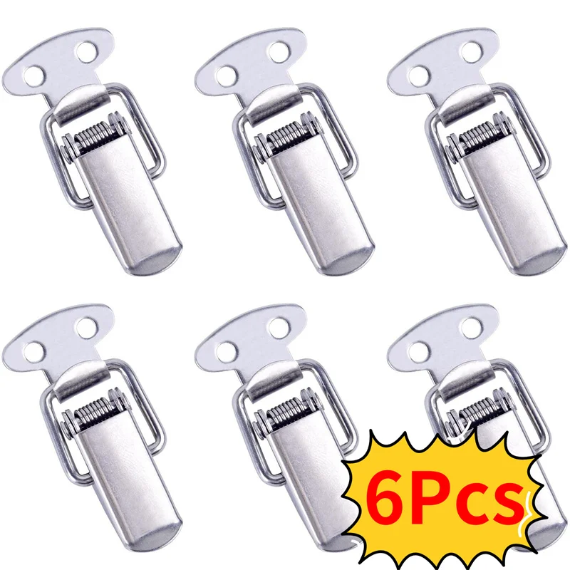 6ks prepínavé západky pružinové načítané svorky na klipka Pase Pase Catch Catkggle Tanggle Tension Lock Leaver Clasp Uzatvára