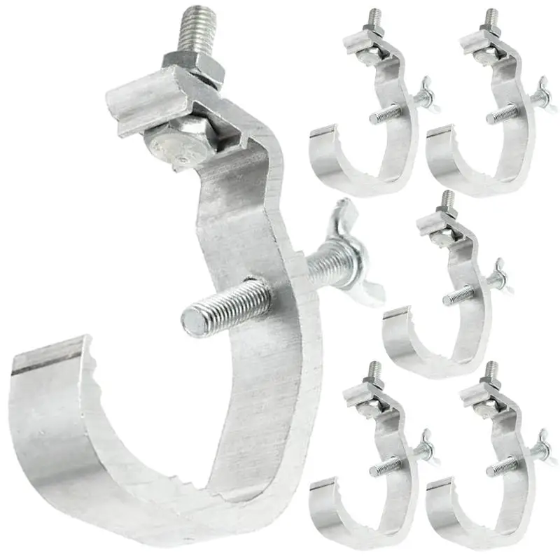 6ks pódium Svetelné svorky Háčiky hliníkové nosné nosidlo Svetelové montáž kovové svorky Spotlight Clamps Clamp Clamp for DJ Lights Hook
