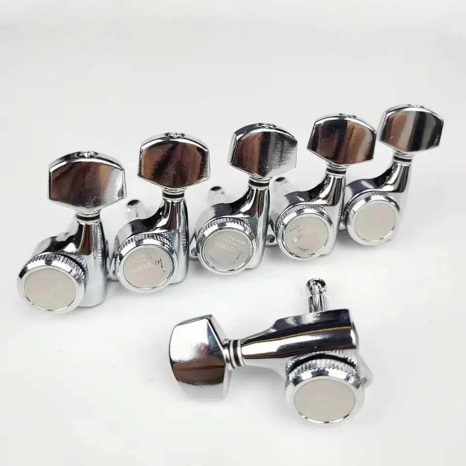 6ks/set trvanlivosť chrómová gitarová uzamykacia tuner