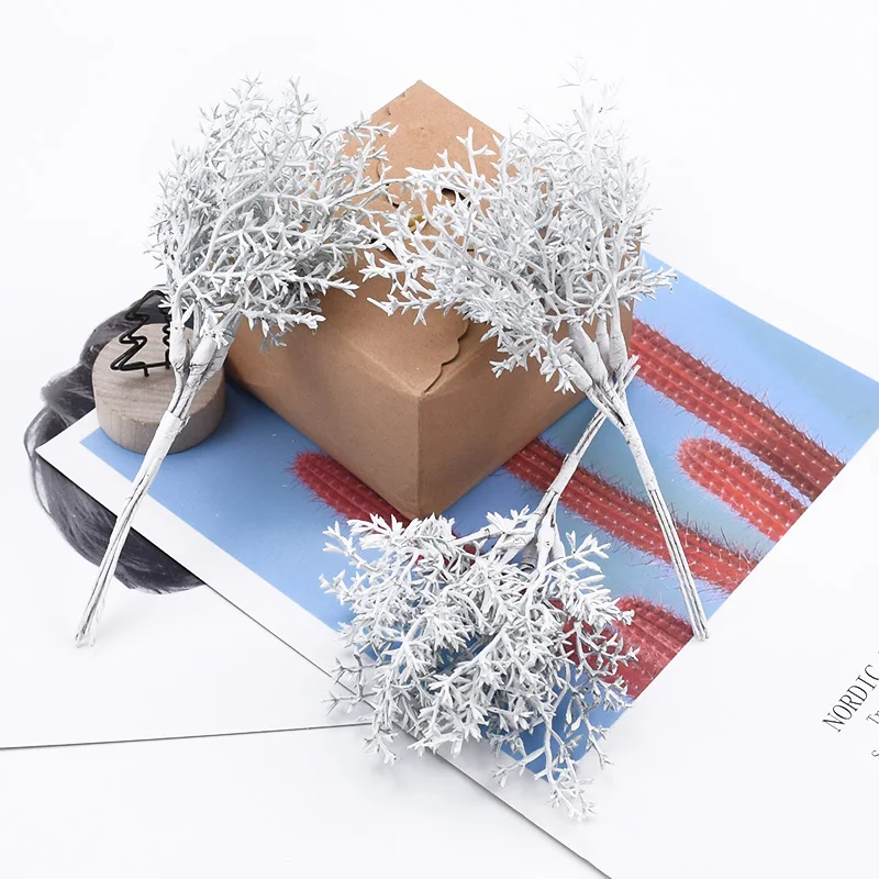 6ks vianočné stromčeky plastové kvety pre scrapbooking Vázy domáce dekorácie Svadobné doplnky Svadobné doplnky Umelé rastliny