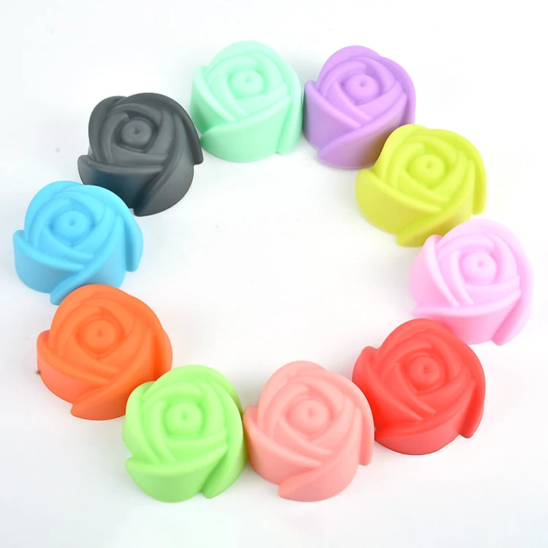6ks/šarža silikónové ružové muffinové šálky 3 cm/5 cm/7cm opakovane použiteľné DIY Cupcake Liners Dekorácie dekorácie Folmy na pečenie