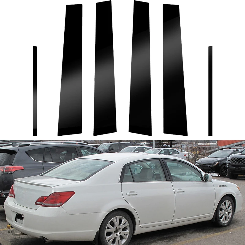 6ksové dvere automobilov okenné stĺpy Stĺpky TRIMS pre Toyota Avalon 2005 2006 2007 2008 2009-2012 Dekoratívne nálepky Automatické príslušenstvo