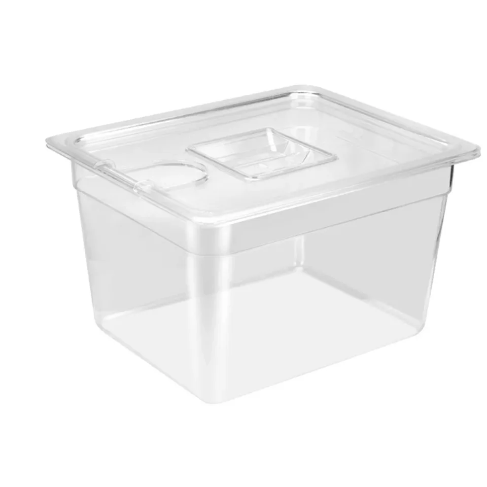 6L Sous Vide Cooker Container Potravinový materiál Zahustenie nádrže na zahusťovanie so zvukom veka pomalý vaňový kúpeľ pomalý sporák