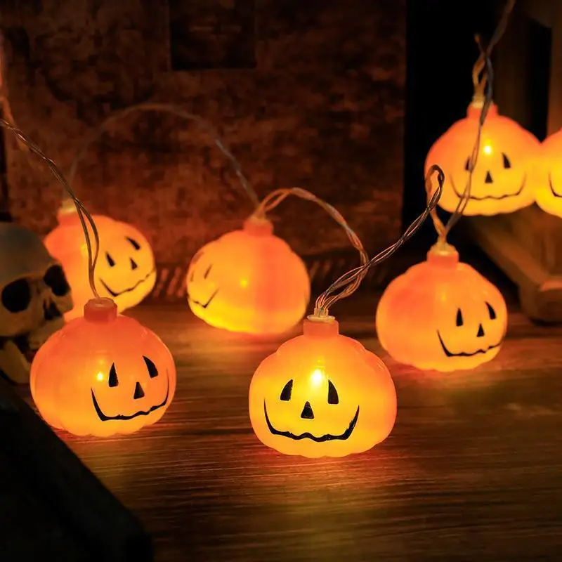 6m 40led Halloween Pumpkin Dekorative String Light Svetlo dekorácie chodidlá vnútorné vonkajšie dovolenkové teplé svetlá režimy stabilné 688