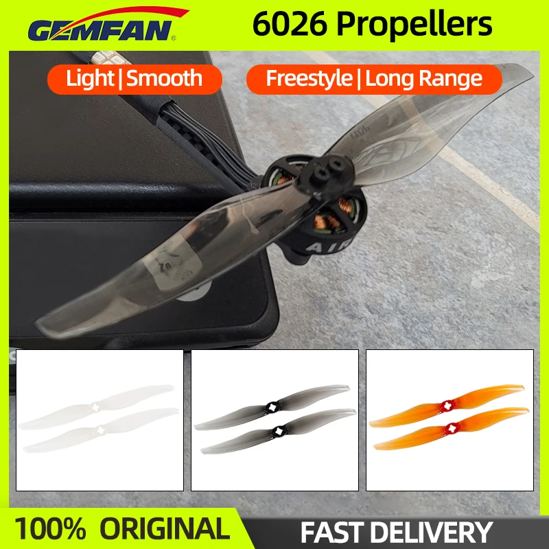 6pairs Gemfan hurikán 6026 vrtuľa CW CCW 6x2.6 2-Blade PC rekvizity 1,5 mm/2 mm pre RC FPV freestyle s dlhým dosahom DRONE HOPPICK