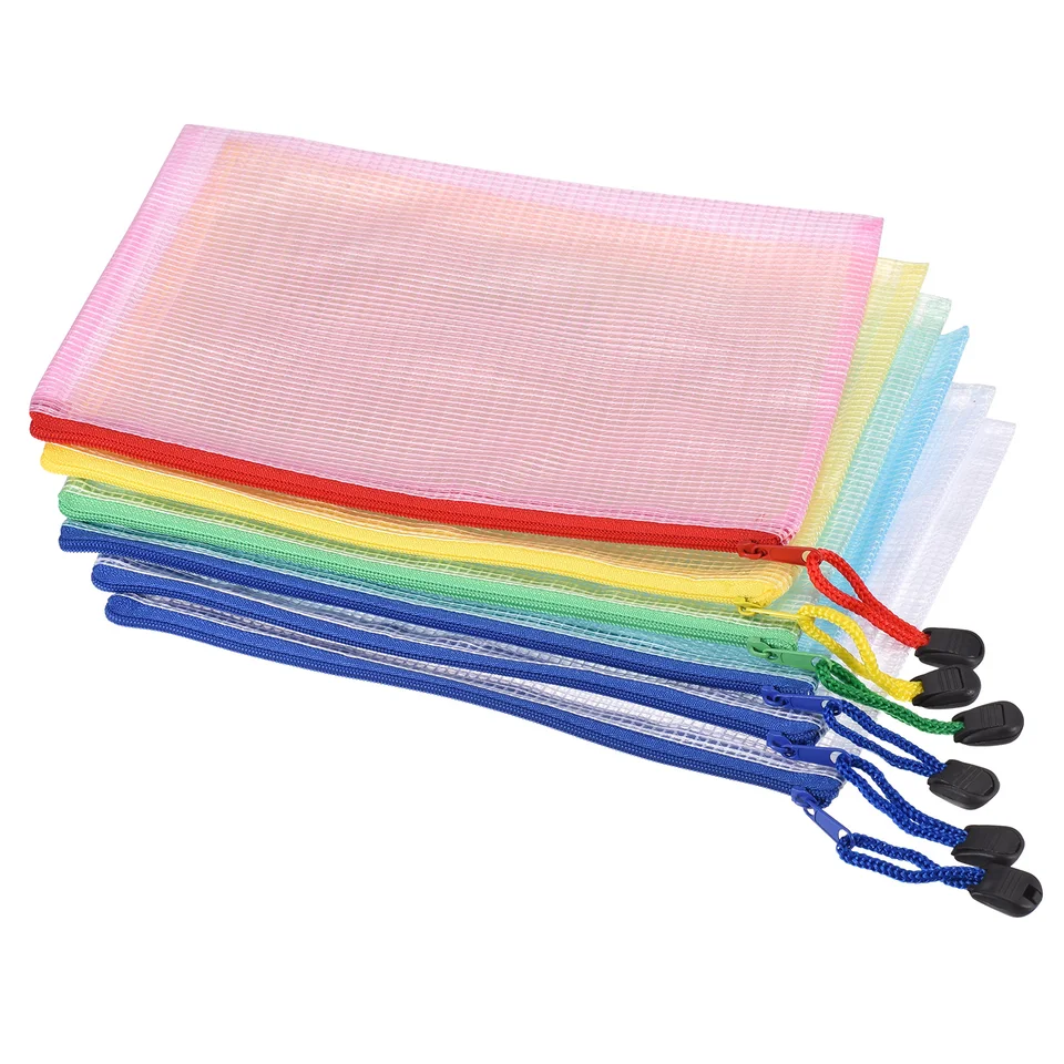 6pc papiernictvo skladovacieho priečinka Zipper zips zips a3 a4 b4 b5 nepremokavý dokument taška zips zipsové priečinky Školské kancelárske potreby