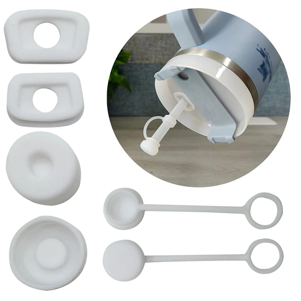 6pc Spúšťacia zátka súprava pre Stanley Cup 1,0 40oz/ 30oz Punbler Accessories 2 Slaw Cover Cover Cover Uniknutím úniku úniku