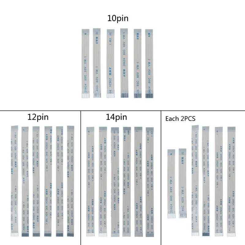 6pcs 10pin 12pin 14pin dotykovej podložky Vypínač Vypínač Ribbon Flex kábel pre nabíjaciu dosku radiča PS4