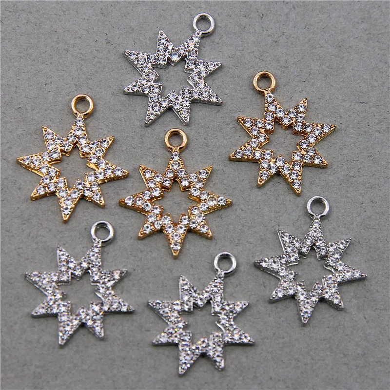 6pcs 23*17 mm dutiny Vyplňte hexagramové kúzla Stars Pendant Fit DIY šperky na výrobu nálezov ručne vyrábané náramky náramky
