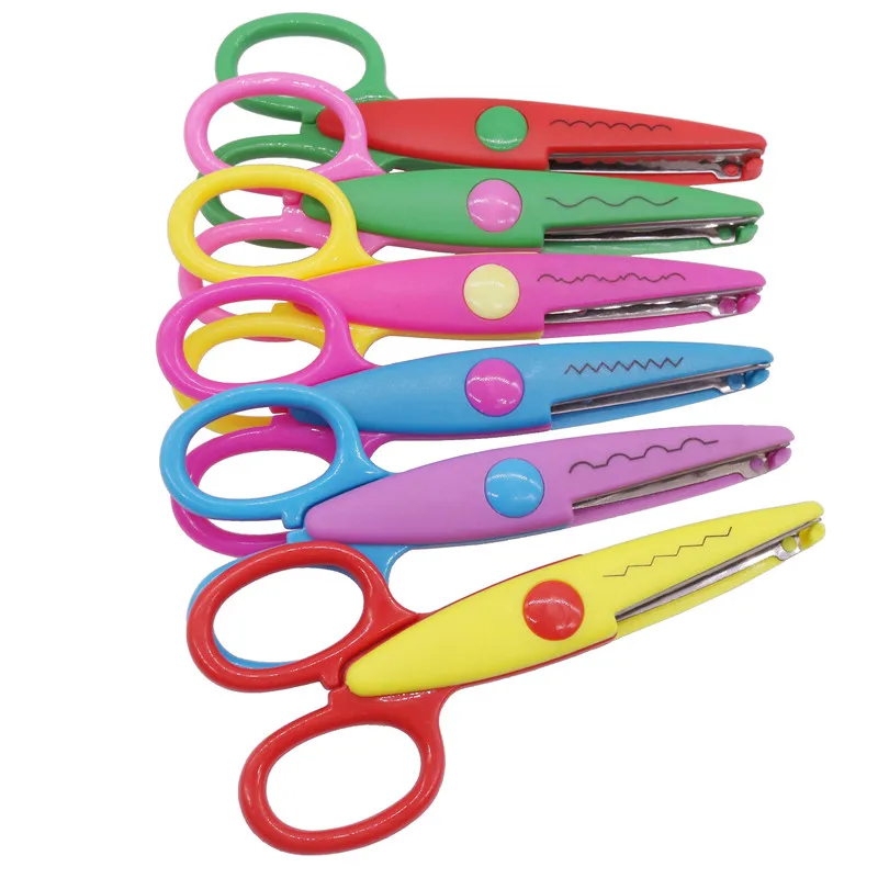6pcs DIY Laciness Zig Zag Ručne vyrábané Pinking Photo Cut Resancraft Scrapbook Album Scissor Creative Shear Craft School Paper
