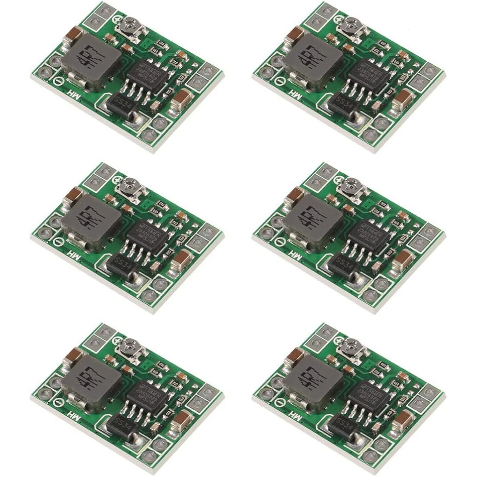 6pcs Mini MP1584en DC-DC Buck Converter 3A Modul nastaviteľného napájacieho zdroja 24V až 12V 9V 5V 3V Krokový výkonový modul