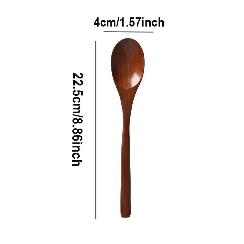 6pcs Nanmu Drevená lyžica set japonský štýl lyžičiek pre kuchynské riady