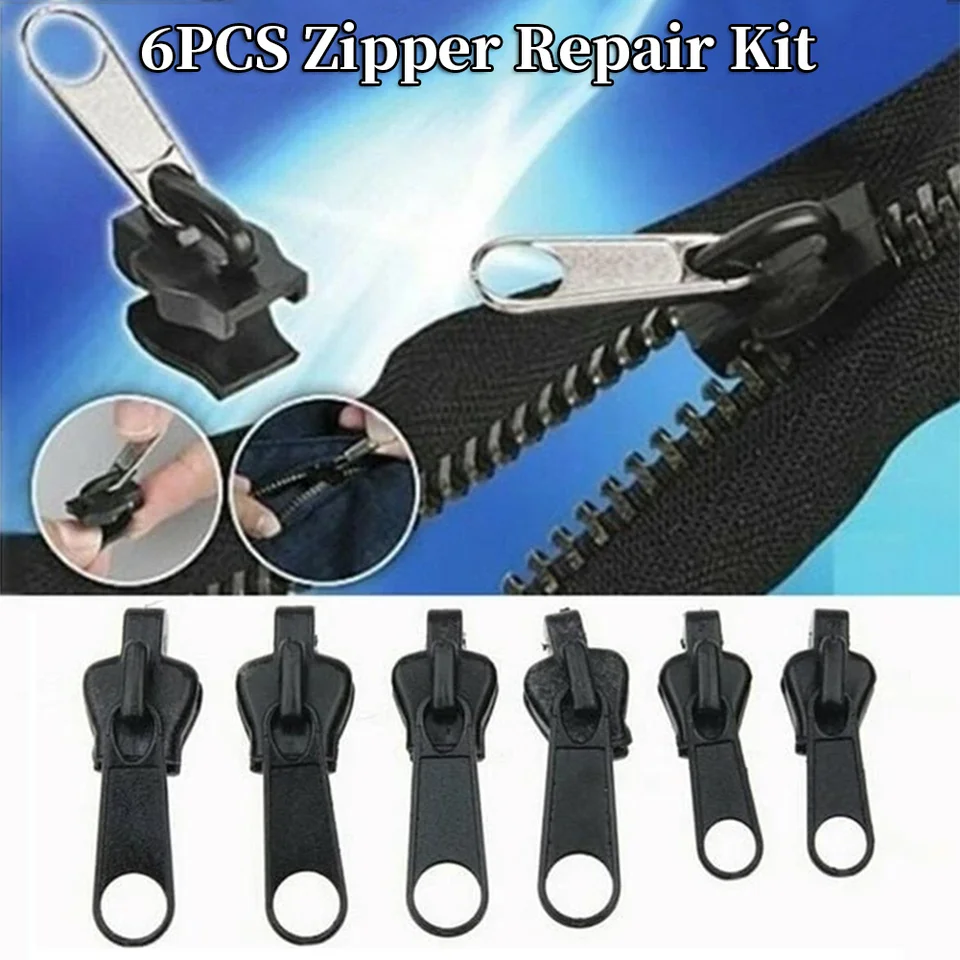 6pcs okamžitý zips Universal Instant Fix Oprava zipsovej opravy súprav