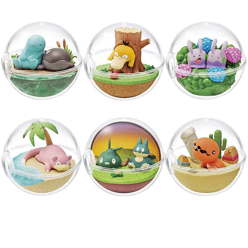 6pcs/set Original Rement Pokemon Leisure Time poke lopta Trapinch gonbe slowcoke goomy akčná figúrka modelu hračky na narodeniny