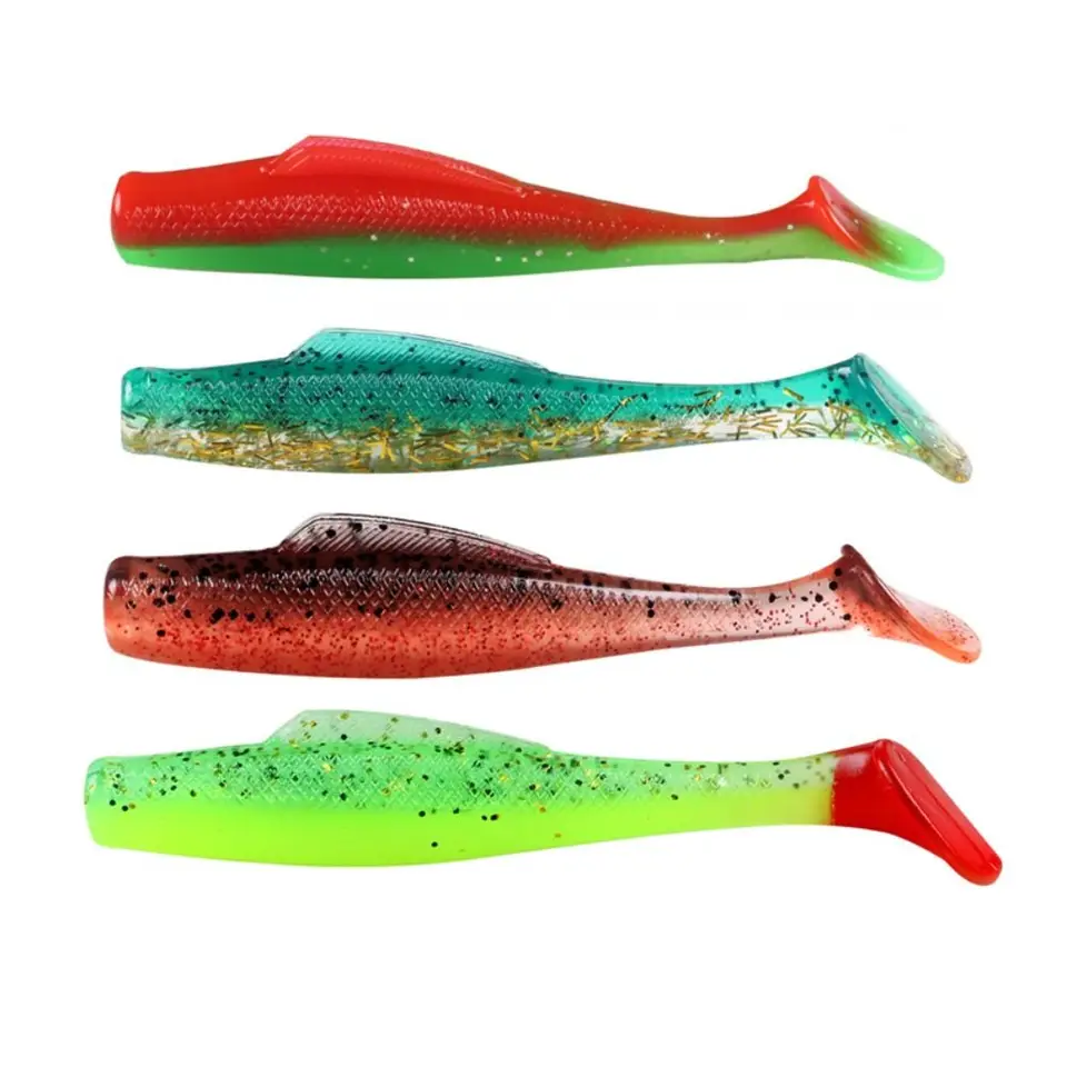 6pcs TPR rybársky červový návnady Vysoko kvalitné 10 farieb 6,5 cm umelé ryby návnady Single T Tail Capuchin Maggot návnada rybolov