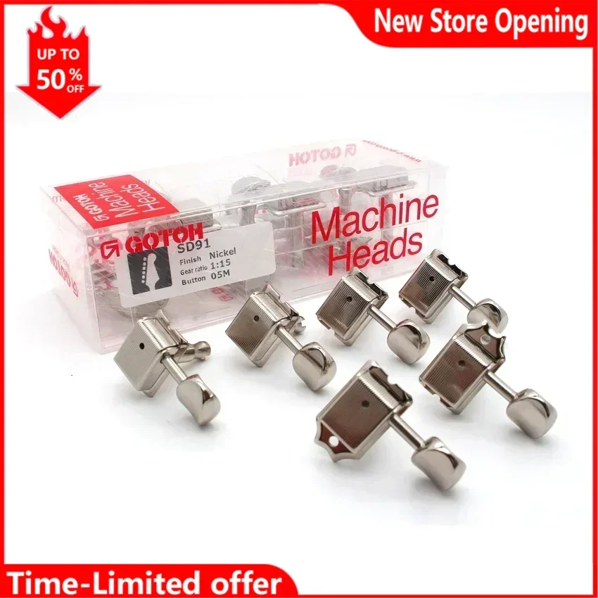 6R Vintage Nickel Electric Guitar Machine Heads, 6 in-line SD91-05M Tuners ladenie kolíkov