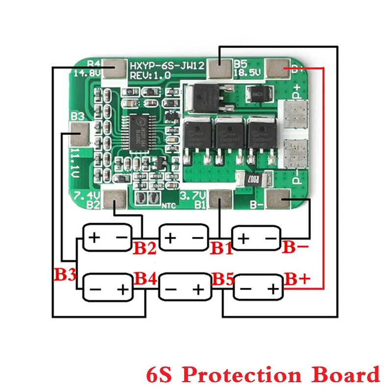 6S 14A 22.2V PCB BMS 18650 Ochranná doska pre 18650 Li-Ion Litium Battery Cell nabíjačku chráni modul 25.2v