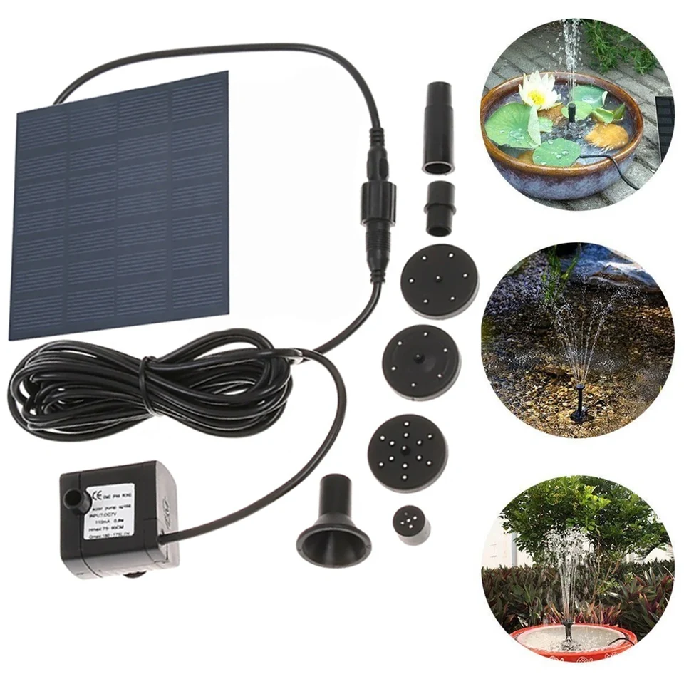 6v 1,2 W solárne vodné čerpadlo Fontána Záhrada plávajúce rastliny zalievanie energie fontány bazén Domov záhradná záhrada bez kefy Waterpump