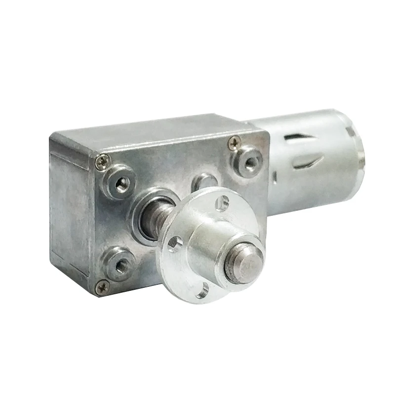 6v 12v 24 V Vysoký krútiaci moment nízky otáčka DC DC Worm Gear Motor 8 mm*33 mm výstupný skrutkový hriadeľ so skrutkovou prírubou
