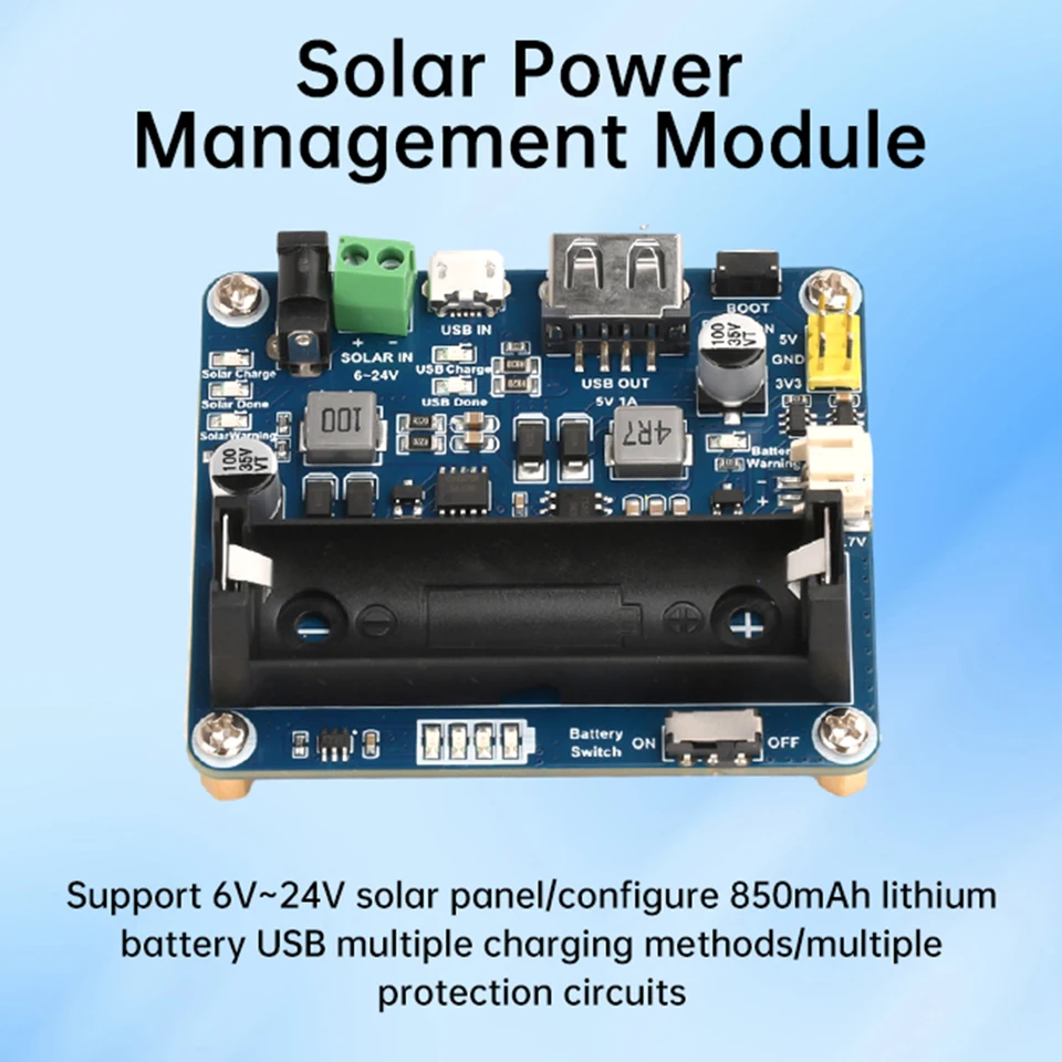 6v-24V Solárny panel Modul Správa napájania Solar BMS podporuje MPPT pred ochranou nabíjania/výboja