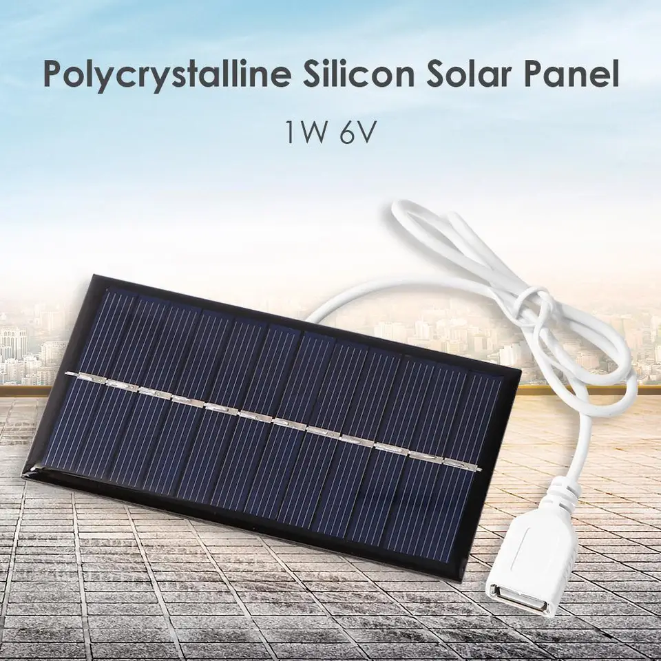 6V Solar Panel Class A Polysilicon Solar Panel Viacúčelovú batériu mobilný telefón Núdzové svetlo nabíjačku