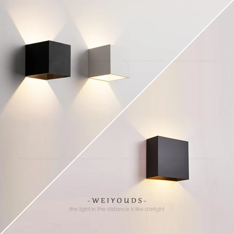 6W/10W LED stena svetlo vonkajšie vodotesné vodotesné IP65 Veranda Záhradná nástenná lampa a vnútorná spálňa Dekorácie Lighting Light Lamp Hliník