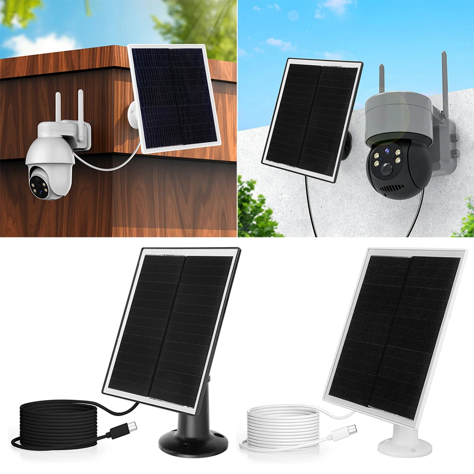6W 5V Solárny solárny panel 24% účinnosť Solárny nabíjanie panela Micro USB a USB-C port IP65 nepremokavý pre telefón iPad vonkajšie použitie