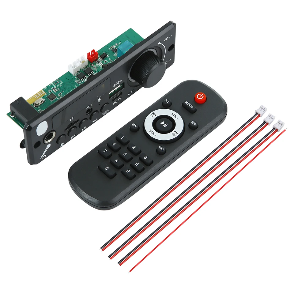 6W zosilňovača Radio Wireless FM prijímač Handsfree Call Audio modul DC 5V Bluetooth kompatibilný 5.0 Audio MP3 prehrávač s diaľkovým ovládačom