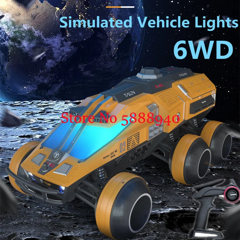 6WD vysokorýchlostný priestor MARS Prieskum diaľkového ovládacieho vozidla 2,4G Vypustenie cesty Vyhýbajúca sa vežička štartovacia guľka RC Truck RC
