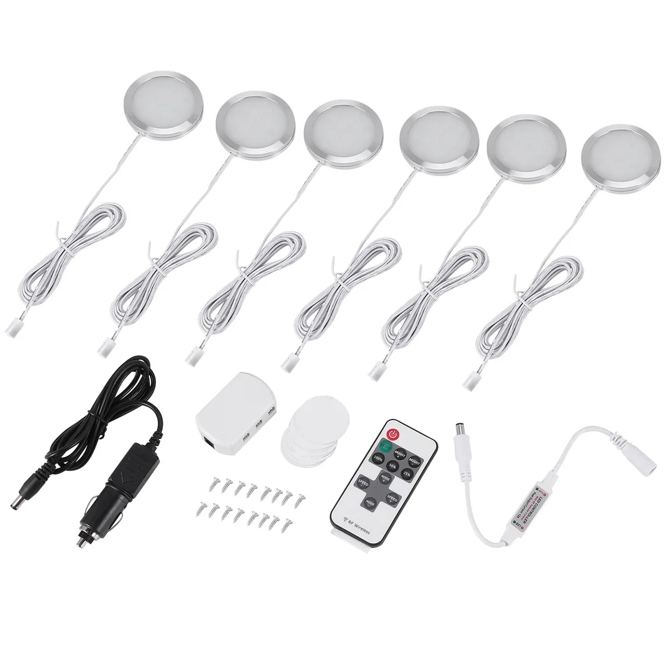 6x interiérové ​​LED bodové svetlá pre VW T4 T5 Camper Van Caravan Motorhome Light