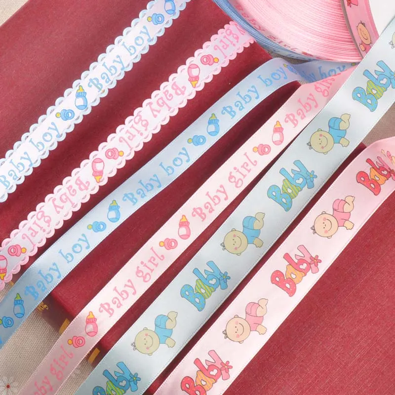 6YARD/LOT MIX Pink/Blue Baby Ribbons Lace Lace Set Set pre lupové remeselníky DIY Balenie Art Šitové príslušenstvo Šírka 1,5/2,5 cm CP2228