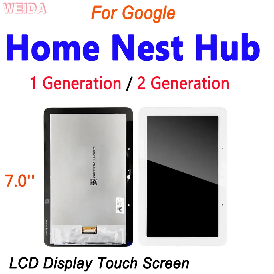 7,0 '' pre Google Home Nest Hub 1 Generation / 2 Generation LCD displej dotykovej obrazovky Digitalizátor Zostava výmeny dielov