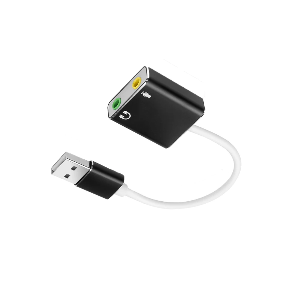 7.1 Externá Mini USB Zvuková karta Jack 3,5 mm USB Audio Adapter Zvuková karta pre slúchadlá pre MacBook pre počítačový počítač PC