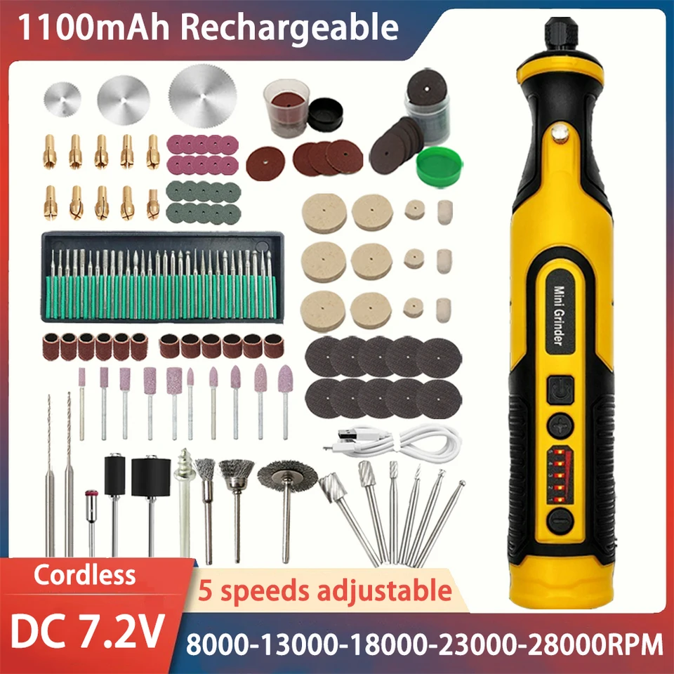7,2V 8000-28000R Wireless Electric Electric vŕtací mikropodnikový nástroj rytie Elektrické nabíjateľné mlynčeky
