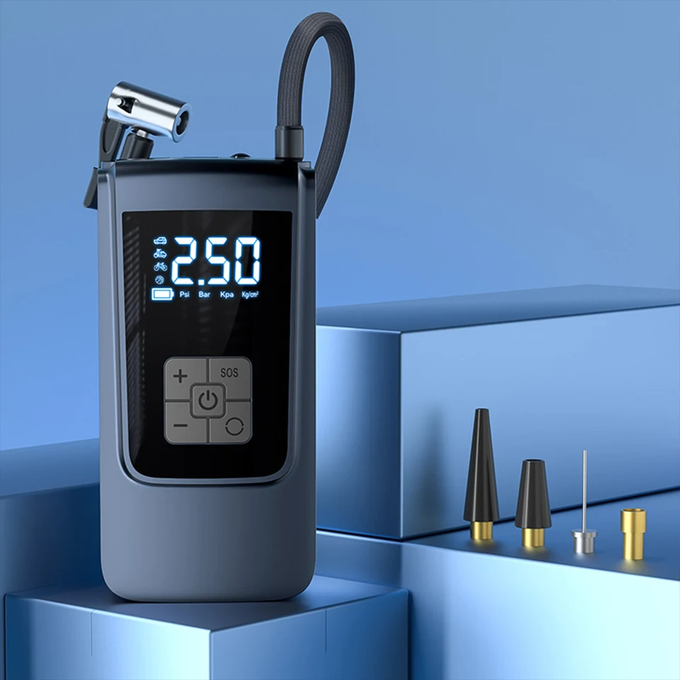 7,4/12V digitálne vzduchové čerpadlo 150psi 6000 mAh inteligentné vzduchové kompresorové pneumatické pneumatika Pneumatika Pneumatika Pneumatiky pre guľôčky nákladného automobilového vozidla pre guľôčky nákladného automobilu