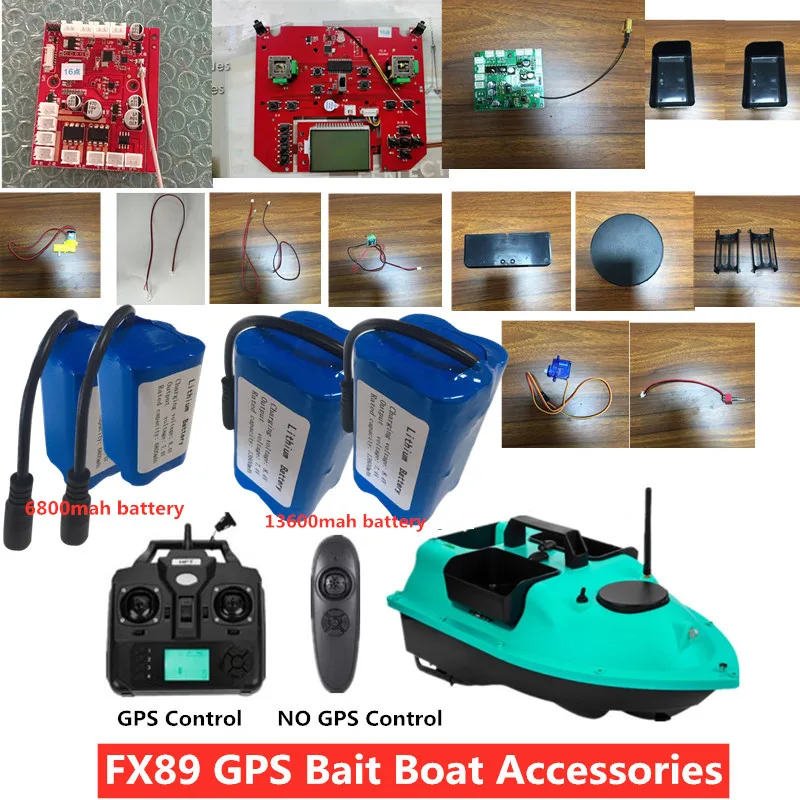 7,4 V 13600MAH 6800 mAh batéria/diaľkové ovládanie/prijímanie/rukoväť/nabíjačka/Motor/čln/svetlo/anténa/servo pre FX89 návnad