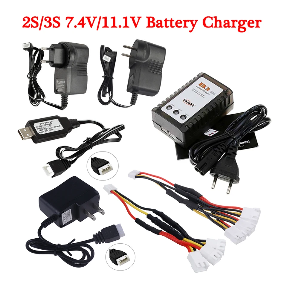 7,4 V/7,6 V 11.1V/11,4 V nabíjanie batérií LiPo nabíjanie kábla Paralelne linky USB 2S 3S Vyváženie nabíjačky B3