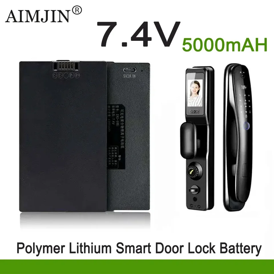 7,4 V Polymérny lítiový inteligentný zámok batérie 5 000 mAh pre Xiaomi Bosch Haier Ect