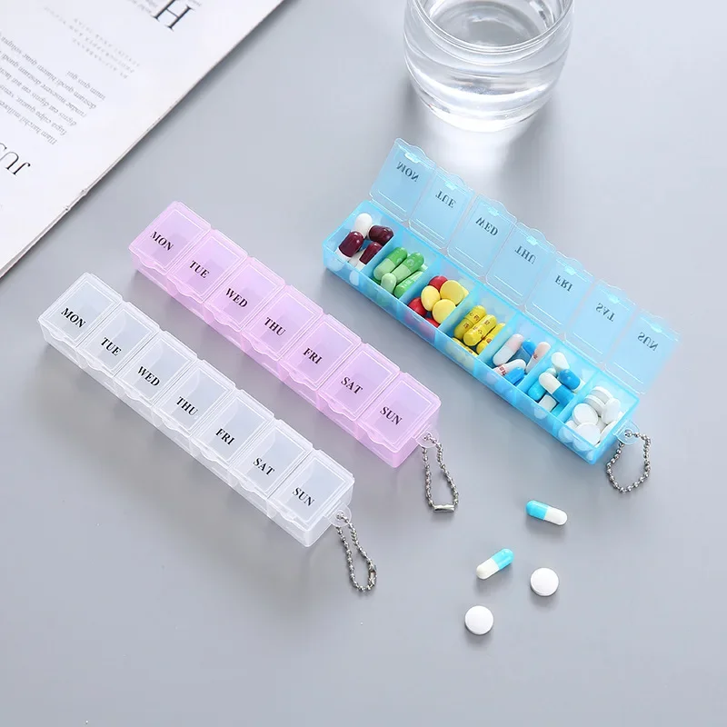 7 -dňová pilulka Medicine Box Týždenné tablety držiak na ukladanie tablet