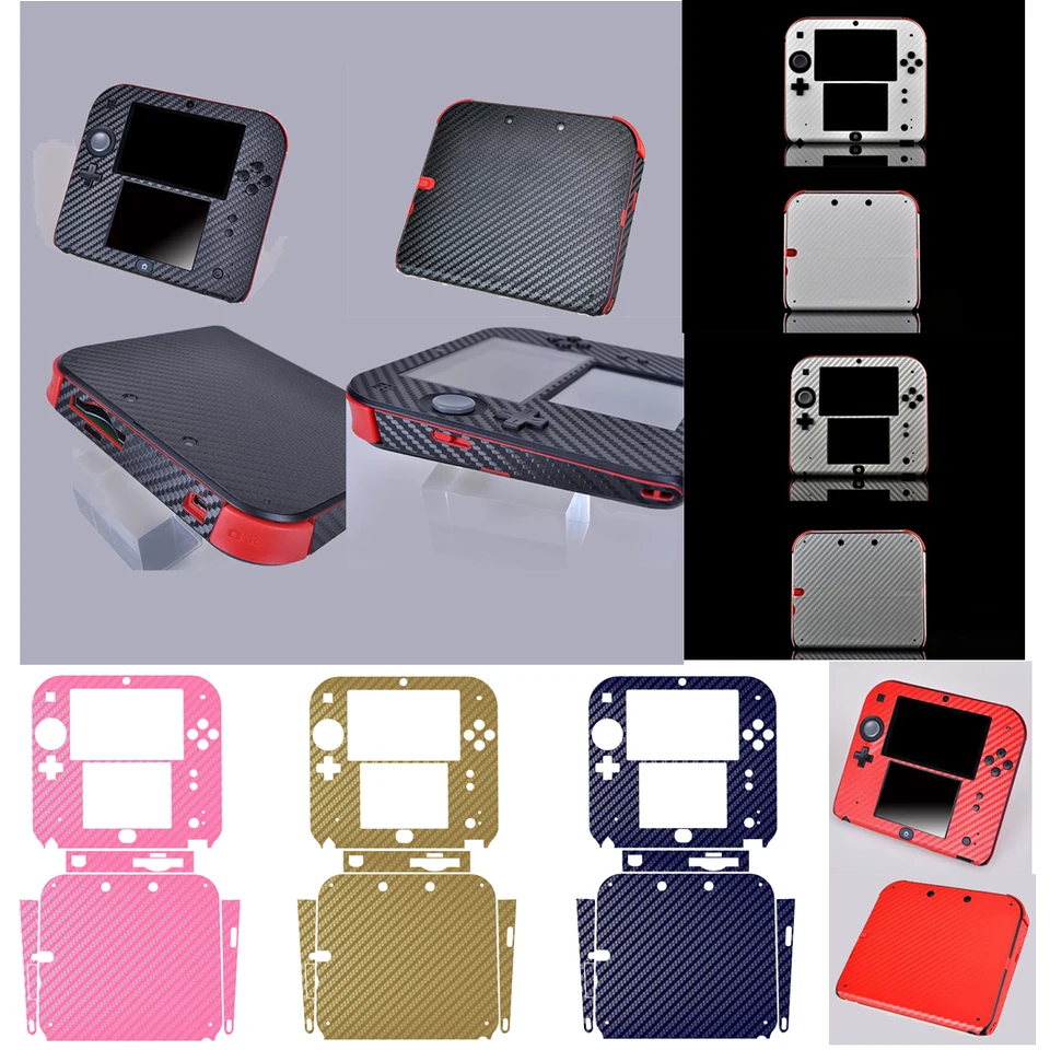 7 farieb ochranca nálepky na nálepku na uhlíkové vlákno pre nálepky na kožu Nintendo 2DS